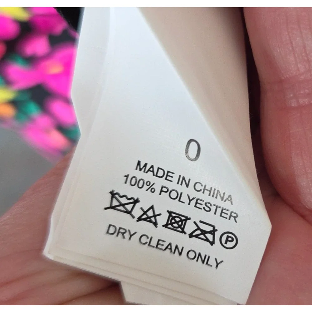 Kate Spade NY Marker Floral A Line Dress Size 0 New Pink Crepe Colorful Bright